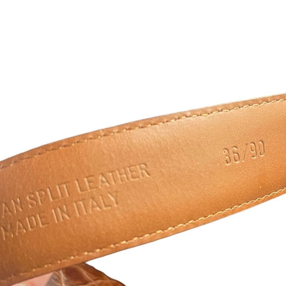 Italian Snake Embossed Split Leather Belt, Career, Office, Travel, Size 36 - Picture 5 of 5